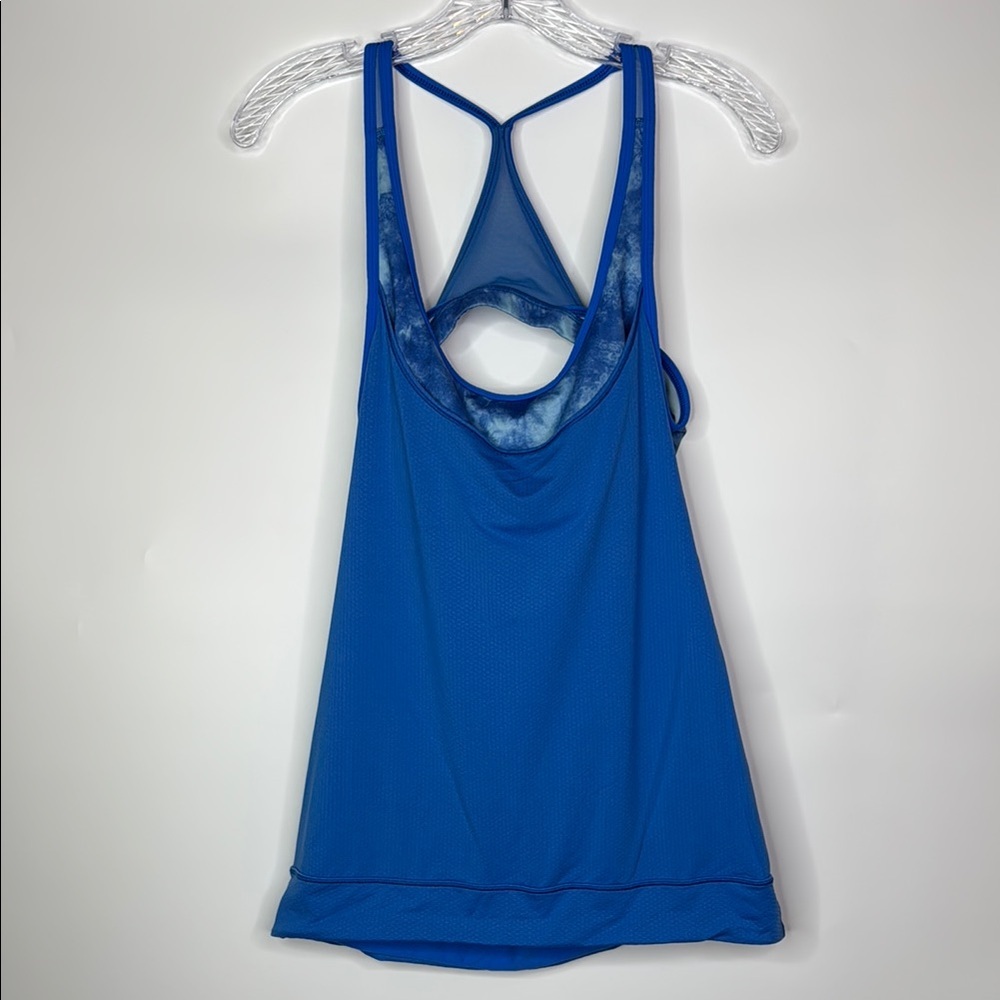 Lululemon Minimalist Pipe Dream Blue Tidal Trip Tank Top Size 10